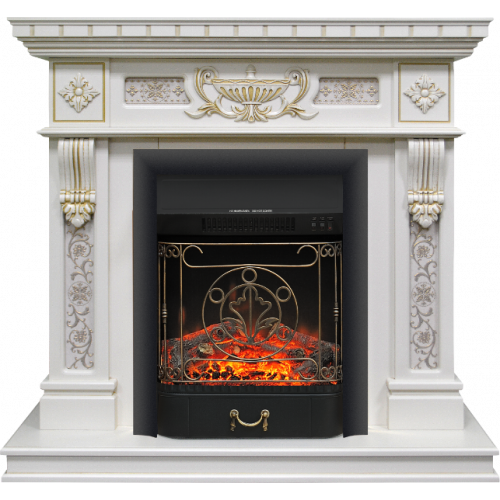 Corsica STD (белый дуб с золотом)+Majestic Black