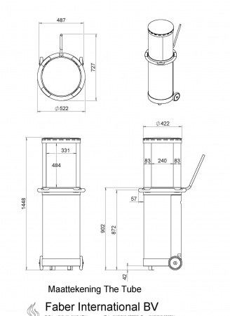 Газовый уличный камин Faber Tube Газовый уличный камин Faber Tube