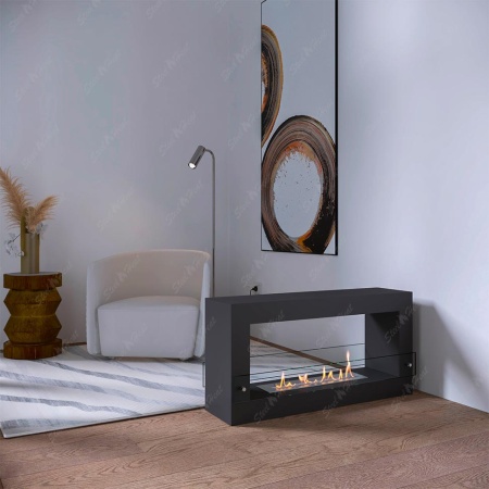 Биокамин напольный SteelHeat FRAME ONE 900 стекло + стемалит по цене 56 910 руб.