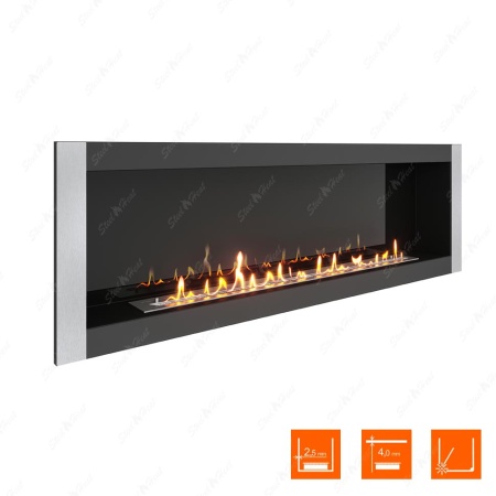 Биокамин SteelHeat ONE-V 1700 стемалит по цене 77 490 руб.