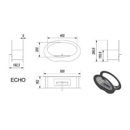 Настольный биокамин Kratki ECHO по цене 