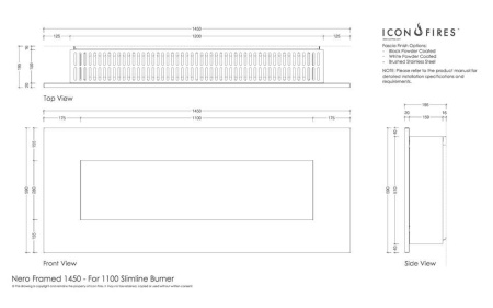Настенный биокамин Nero 1450SS по цене 344 400 руб.